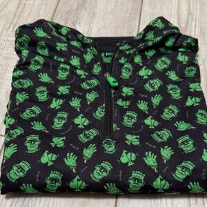 Pins and Aces Herman Munster Black and Green Graphic Hoodie